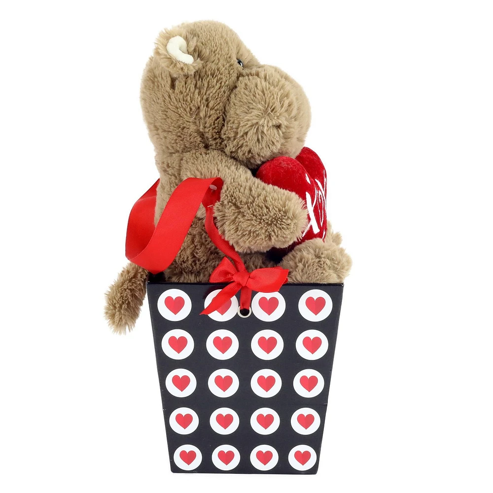 Way to Celebrate Valentine’s Day  Plush Toy In Gift Box, Hippo