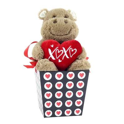 Way to Celebrate Valentine’s Day  Plush Toy In Gift Box, Hippo