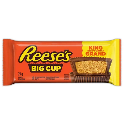 REESE Big Cup PEANUT BUTTER CUPS Candy, King Size, 79 g