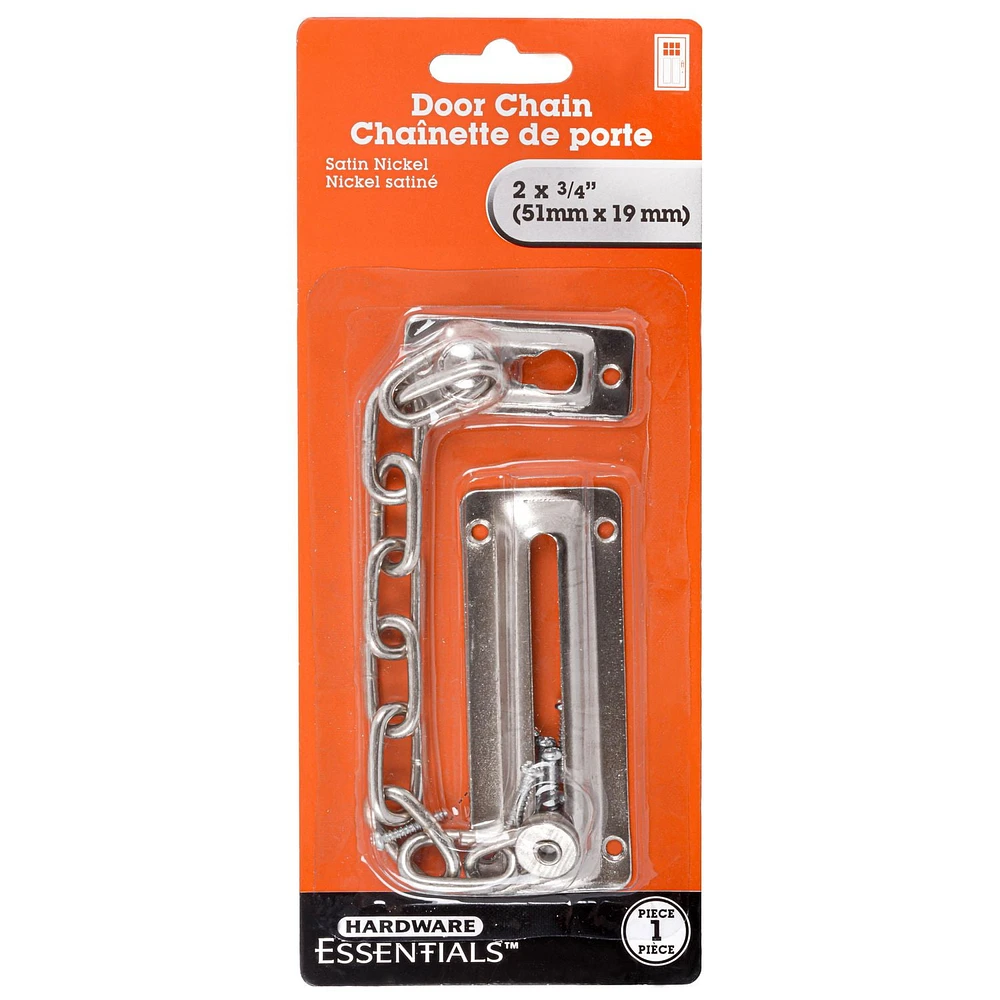 2"X3/4" NICKEL DOOR CHAIN 1 PC, 2"X3/4" DRCHAIN 1P