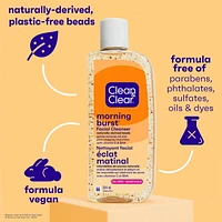Nettoyant facial Morning Burst sans huile Clean & Clear avec vitamine C et BHA, nettoyant nourrissant quotidien pour le visage nettoie en douceur pour éliminer le sébum et les impuretés qui obstruent les pores 354 ml