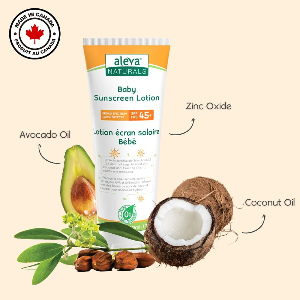 Aleva Naturals Baby Sunscreen Lotion SPF 45+ 100ml