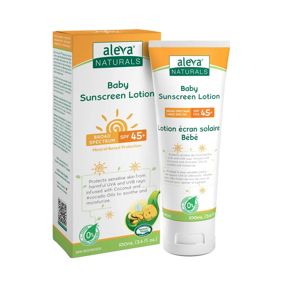 Aleva Naturals Baby Sunscreen Lotion SPF 45+ 100ml