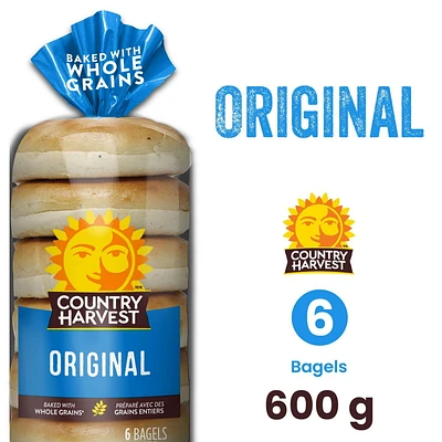 Country Harvest bagel nature par 6, 450g