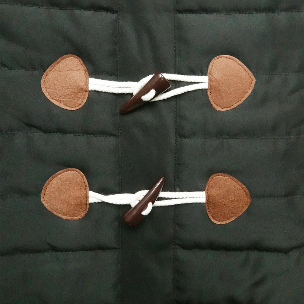 Holiday Time Vêtements pour chiens : Veste à capuche pour l'automne et l'hiver, noir avec fausses boutons, taille XS-XL
