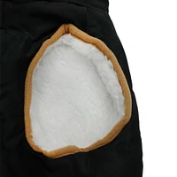 Holiday Time Vêtements pour chiens : Veste à capuche pour l'automne et l'hiver, noir avec fausses boutons, taille XS-XL