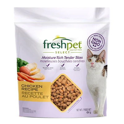 Nourriture plates grillés Select de Freshpet Recette de poulet tendre pour chats