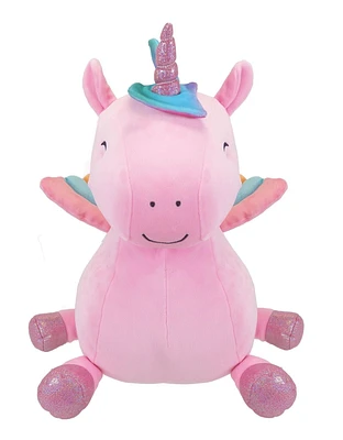 Kid Connection 15''H plush flying pink unicorn, Soft, smooth, and snuggly