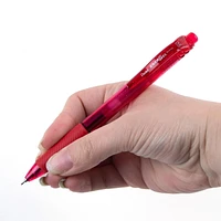 Pentel EnerGel X Retractable Liquid Gel Rollerball Pen, 0.5mm Fine Needle Point, Red Ink, Box of 12