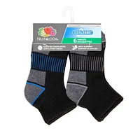 Fruit of the Loom Boys' 6 Pack Ankle Socks, Boys Socks