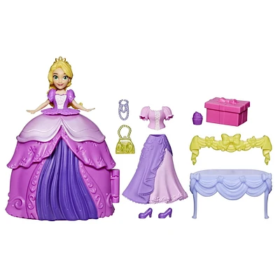 Disney Princess Secret Styles Fashion Surprise Rapunzel, Mini Doll Playset with Extra Clothes and Accessories, Toy for Kids 4 and Up