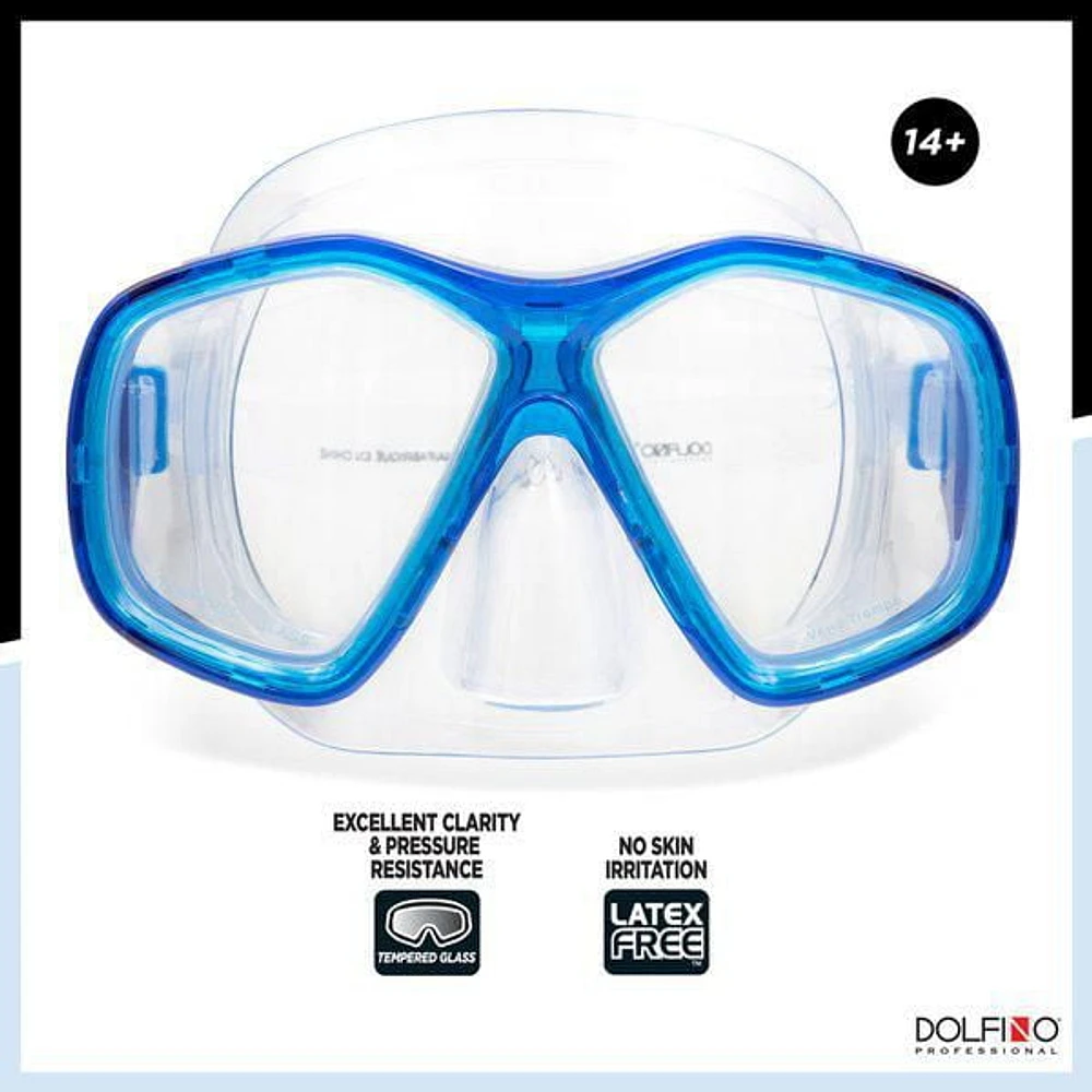 Dolfino Pro Makena Adult Dive Mask - Blue