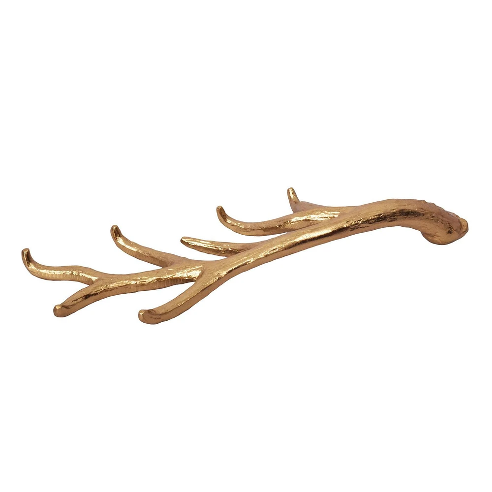 Holiday Time Metal Casted Antler Stocking Holder Gold Finish, Holiday Time Metal Casted Antler