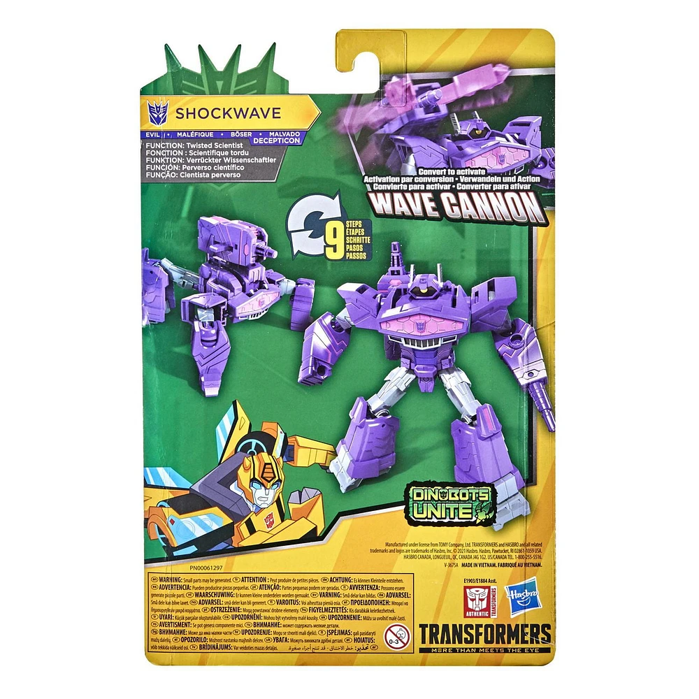 Transformers Toys Bumblebee Cyberverse Adventures Dinobots Unite Warrior Class Shockwave Action Attackers Figure, Ages 6 and Up, 5.4-inch