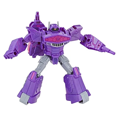 Transformers Bumblebee Cyberverse Adventures Dinobots Unite, figurine Shockwave Action Attackers de 13,7 cm, classe Guerrier, dès 6 ans