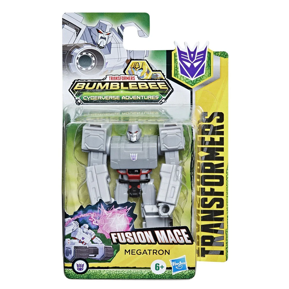 Transformers Bumblebee Cyberverse Adventures Dinobots Unite Action Attackers Scout Class Megatron Action Figure, Fusion Mace, 3.75-inch