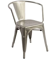 Nicer Furniture Set of 2 Tolix Dining Armchair in Gunmetal