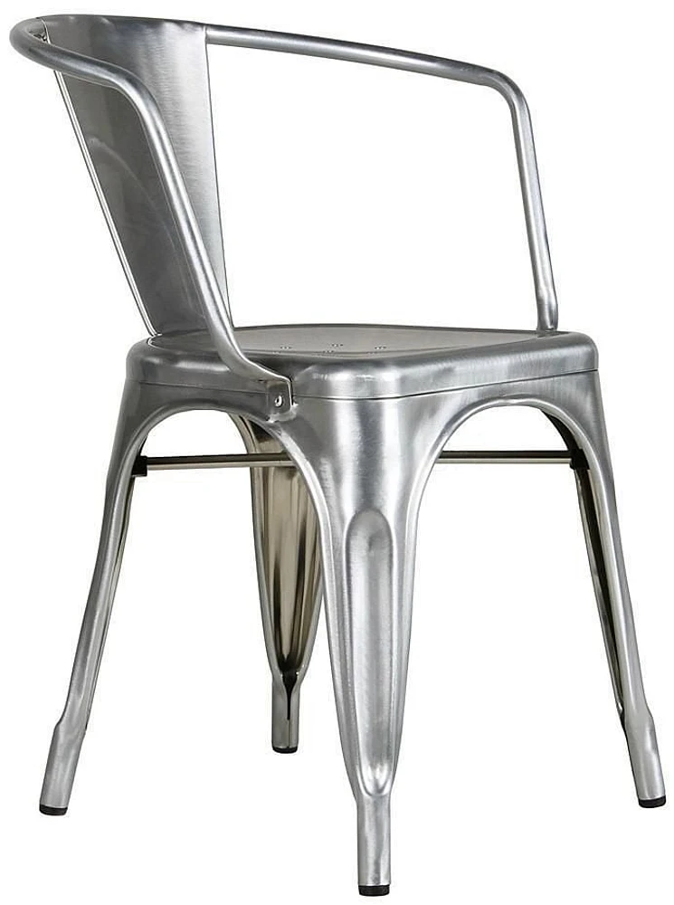 Nicer Furniture Set of 4 Tolix Dining Armchair in Galvanized