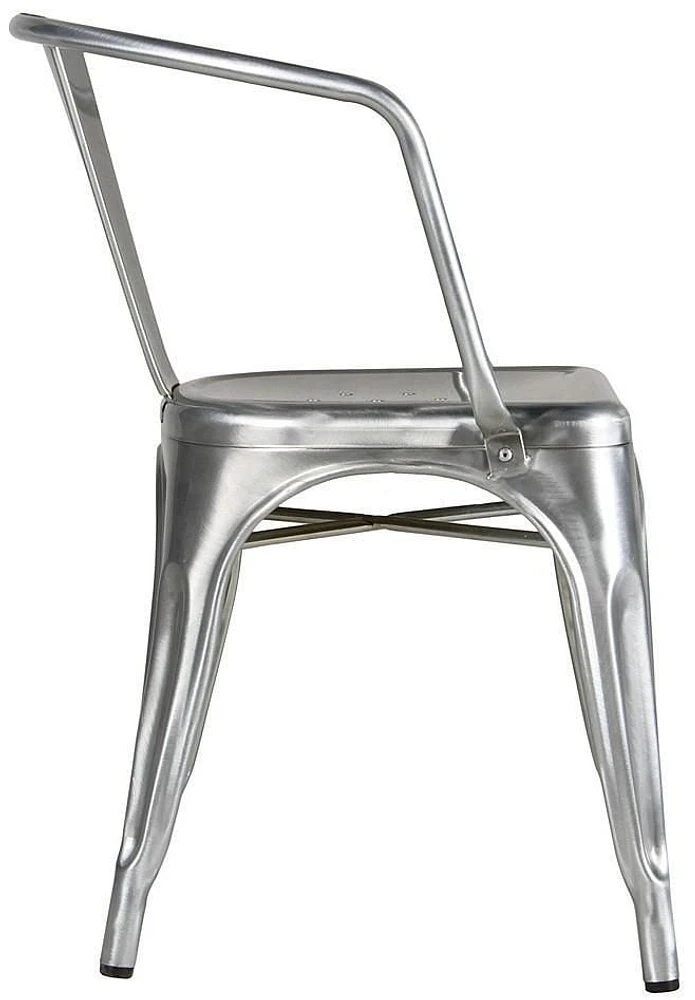 Nicer Furniture Set of 4 Tolix Dining Armchair in Galvanized