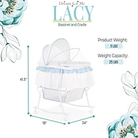 Dream On Me Lacy, Portable 2-in-1 Bassinet and Cradle, #442