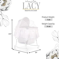 Dream On Me Lacy, Portable 2-in-1 Bassinet and Cradle, #442