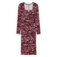 Paisley Sky Maternity Square Neckline Midi Dress