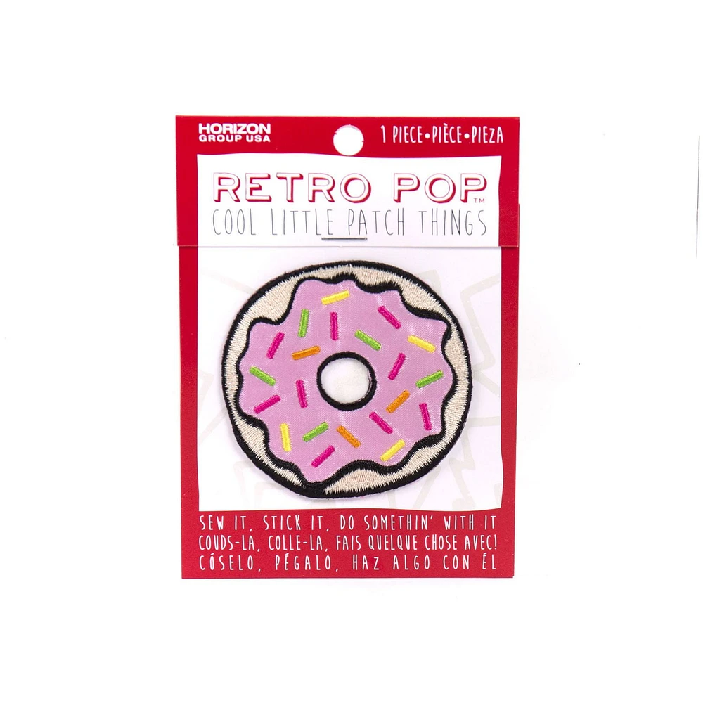 Retro Pop Pink Doughnut Patch by Horizon Group Usa