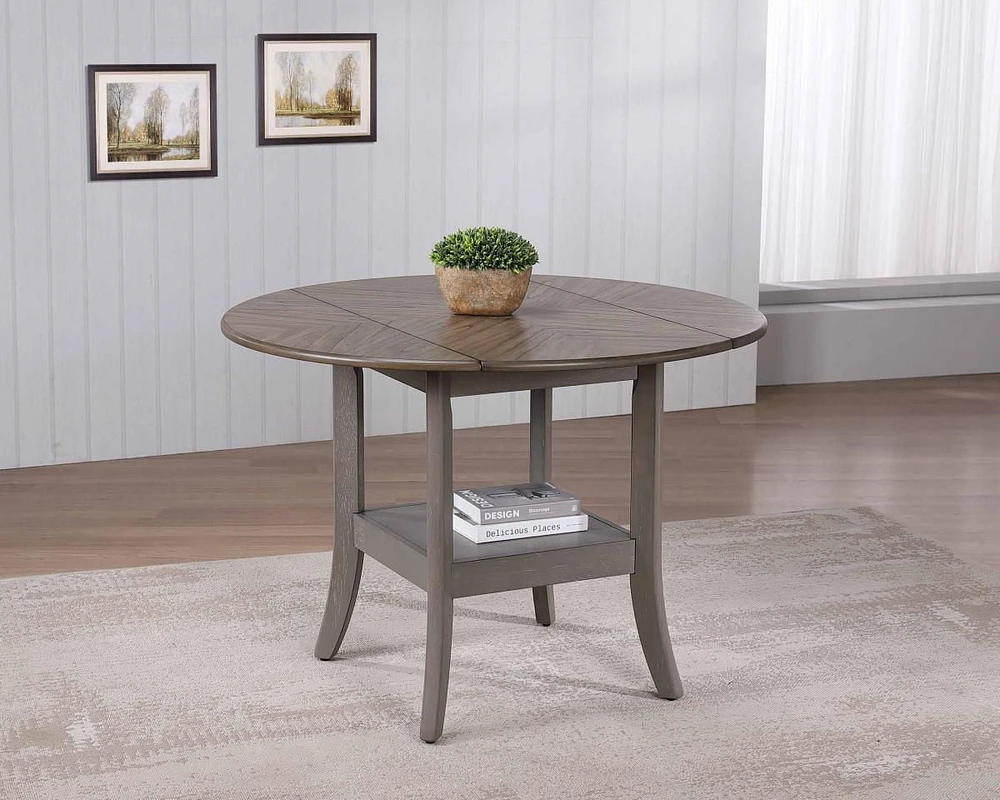 Arthur 5-Piece Drop-Leaf Dining Set, Oak/Grey