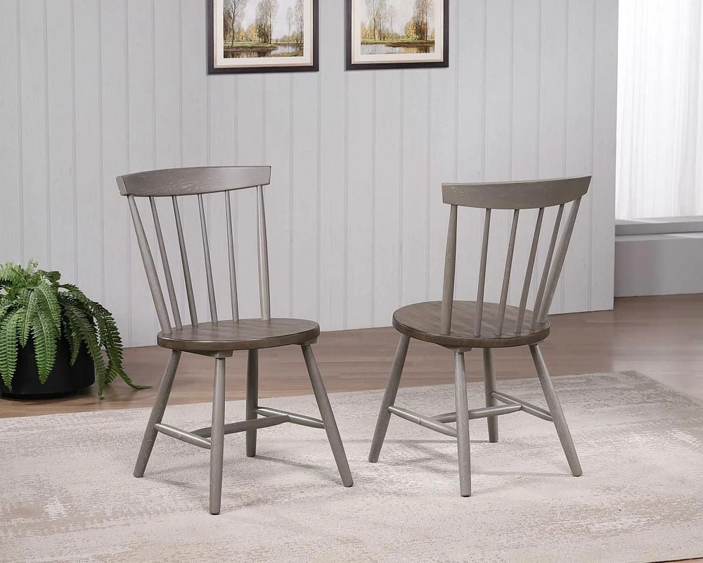 Arthur 5-Piece Drop-Leaf Dining Set, Oak/Grey