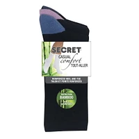 Secret® Ladies 3pk Bamboo Crew Socks