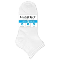 Secret® Ladies 3pk Comfort Top Quarter Socks, Fits shoe sizes 6-10