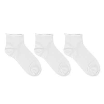 Secret® Ladies 3pk Comfort Top Quarter Socks, Fits shoe sizes 6-10