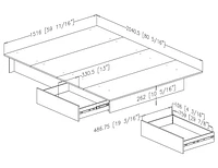 South Shore SoHo Collection Storage Platform Bed