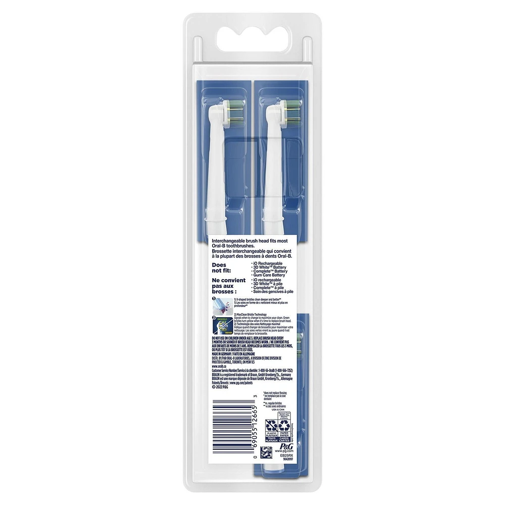 Oral-B FlossAction XFilaments Electric Toothbrush Replacement Brush Heads Refill, 3 Count