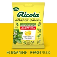 Ricola Citron menthe, 19 pastilles, Soin pour la gorge naturellement rafraîchissant (90) 19 unités