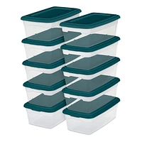 Sterilite Set Of (10) 5.7L Boxes - Blue