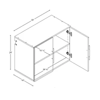 Prepac HangUps 30 in. Manufactured Wood Upper Storage Cabinet