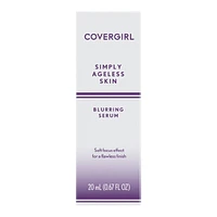 COVERGIRL Simply Ageless Blurring Serum, reduces appearance of fine lines, infused with vitamins A & E, argan oil, coconut oil, 100% Cruelty-Free, Hydrating Serum