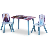 Solution pour salle de jeux de le Reine des Neiges II 4 pièces par Delta Children - L'ensemble comprend une table et 2 chaises et un organisateur de jouets à 6 bacs