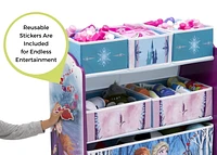 Solution pour salle de jeux de le Reine des Neiges II 4 pièces par Delta Children - L'ensemble comprend une table et 2 chaises et un organisateur de jouets à 6 bacs