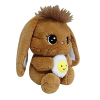 Way To Celebrate Easter Plush 12inch Large Big Head Bunny w egg  brown