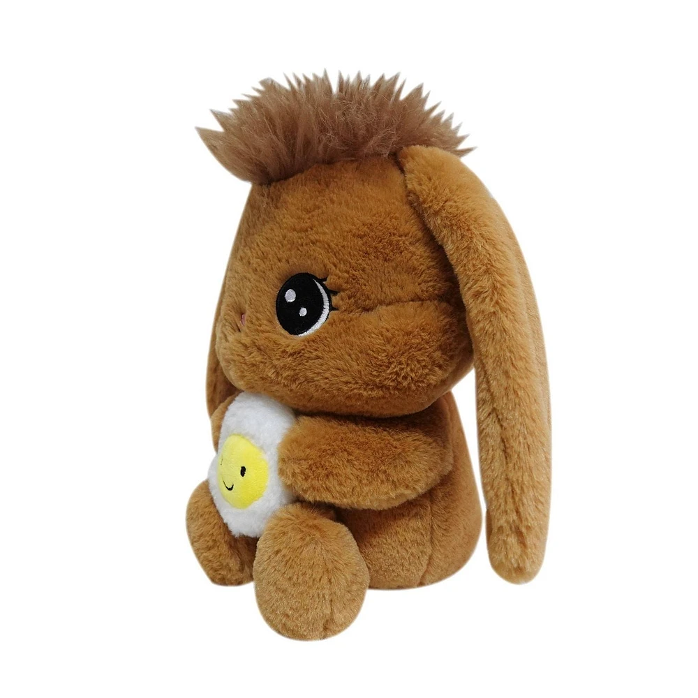 Way To Celebrate Easter Plush 12inch Large Big Head Bunny w egg  brown