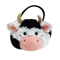 Way To Celebrate Easter Plush 10.5inch Easter Fur Cow Basket