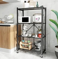 TygerClaw 3-Layer Folding Mobile Steel Shelving Unit