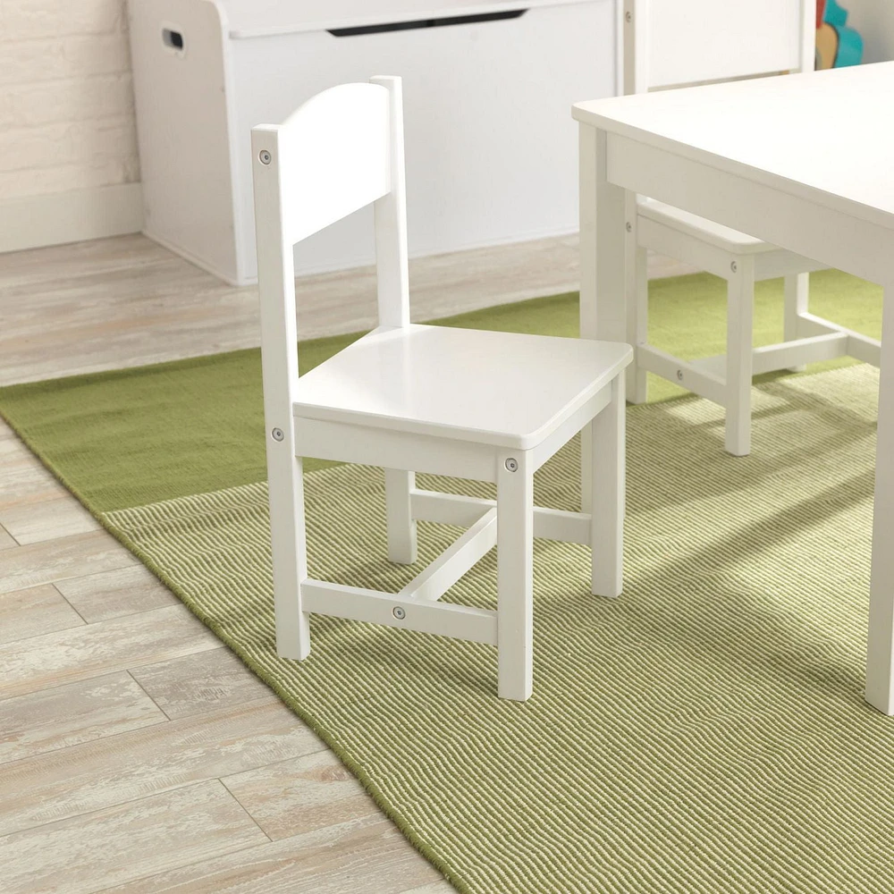 KidKraft Farmhouse Table & 4 Chairs Set - White