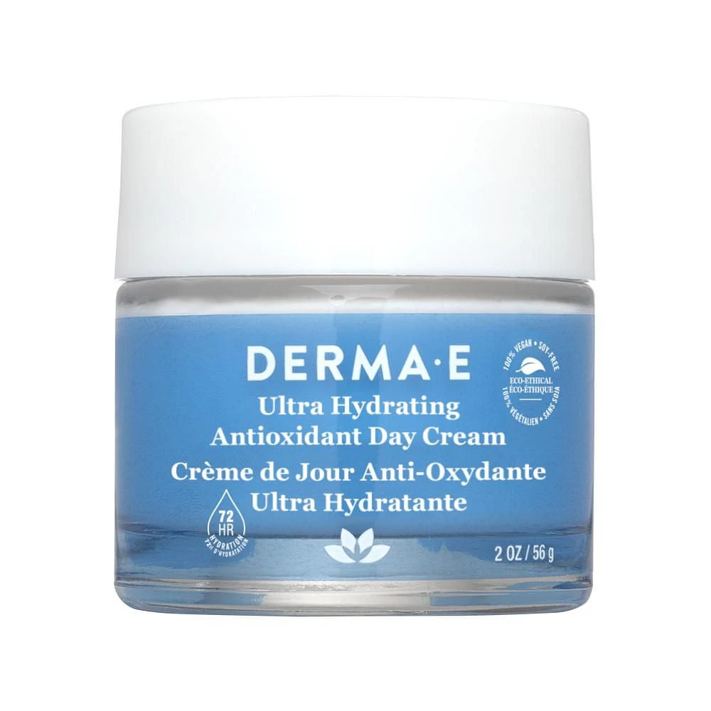 DERMA E Ultra Hydrating Antioxidant Moisturizing Day Cream, Vegan Skin Care, 2 oz, This ultra hydrating thoroughly moisturizes to reduce the look of wrinkles.