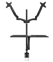 TygerClaw Gas Spring Sit-Stand Workstation for Dual Monitors