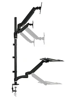 TygerClaw Gas Spring Sit-Stand Workstation for Dual Monitors