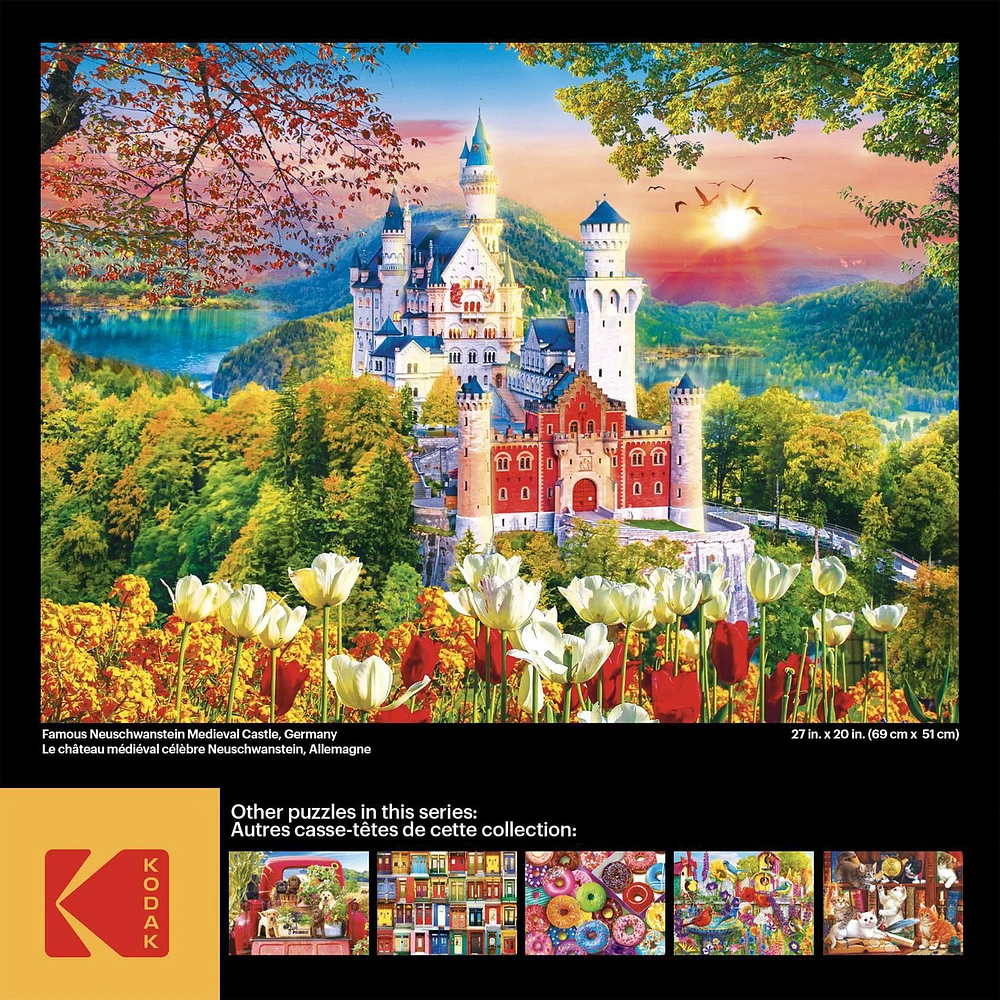 Kodak 1000 piece Puzzle Famous Neuschwanstein Medieval Castle, Germany