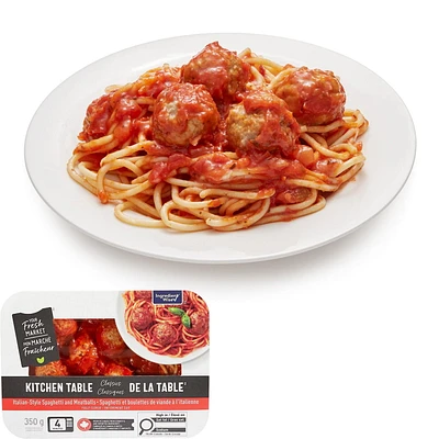 Spaghetti et boulettes de viande à l’italienne Mon marché fraîcheur 350g